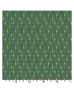 EQP Forward to the Past - Catch & Release - Ocean, tessuto verde con piccoli disegni geometrici Ellie's Quiltplace Textiles - 1