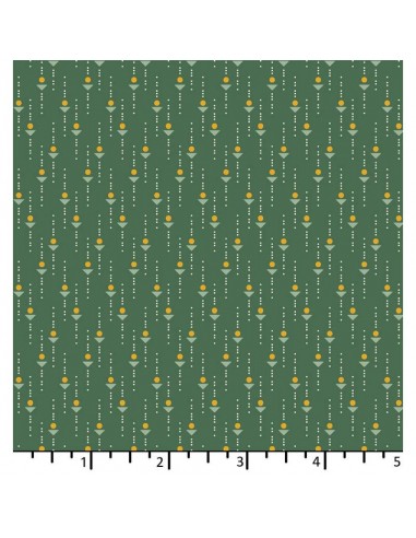 EQP Forward to the Past - Catch & Release - Ocean, tessuto verde con piccoli disegni geometrici Ellie's Quiltplace Textiles - 1
