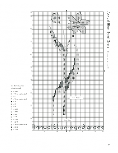 Cross Stitch Wildflowers and Grasses, 32 progetti di ricamo a tema botanico Search Press - 14