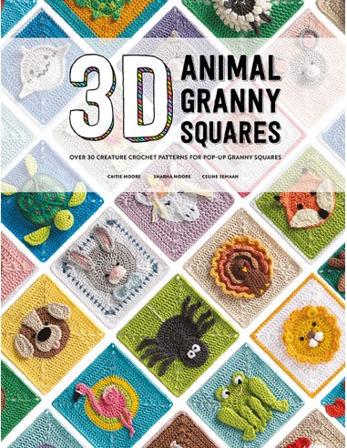 3D Animal Granny Squares, Over 30 creature crochet patterns for pop-up granny squares by Celine Semaan & Sharna Moore Search Pre
