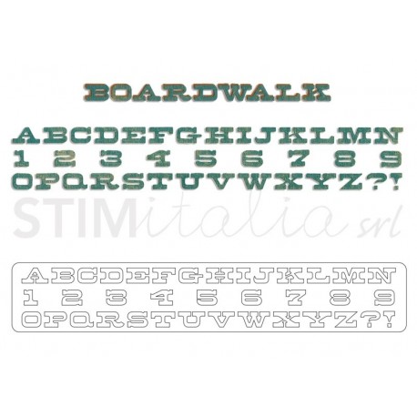 Sizzlits Decorative Strip Alphabet Die - Boardwalk by Tim Holtz Ellison - 1
