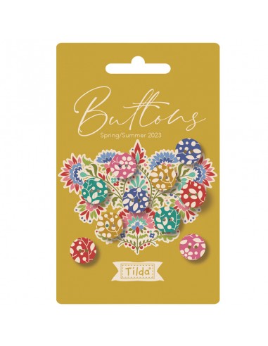 Tilda Pie in the Sky Cloudpie Buttons 0,47 in (12mm) 10 pcs Tilda Fabrics - 1