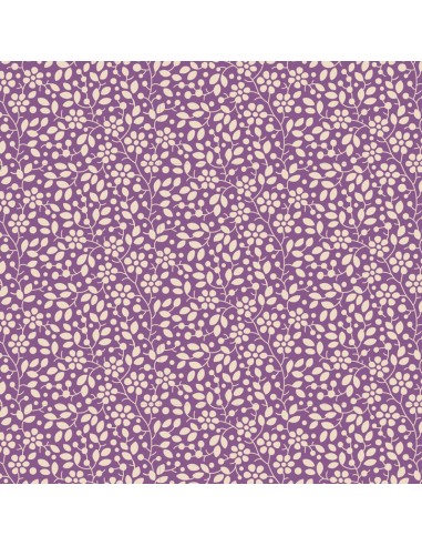 Tilda Pie in the Sky Cloudpie Grape- Tessuto Viola con Piccoli Fiorellini Panna Tilda Fabrics - 1