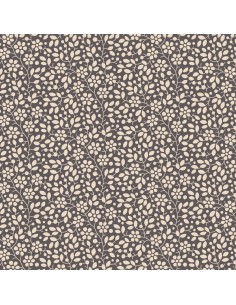 Tilda Pie in the Sky Cloudpie Grey- Tessuto Marrone/ Grigio con Piccoli Fiorellini Panna Tilda Fabrics - 1