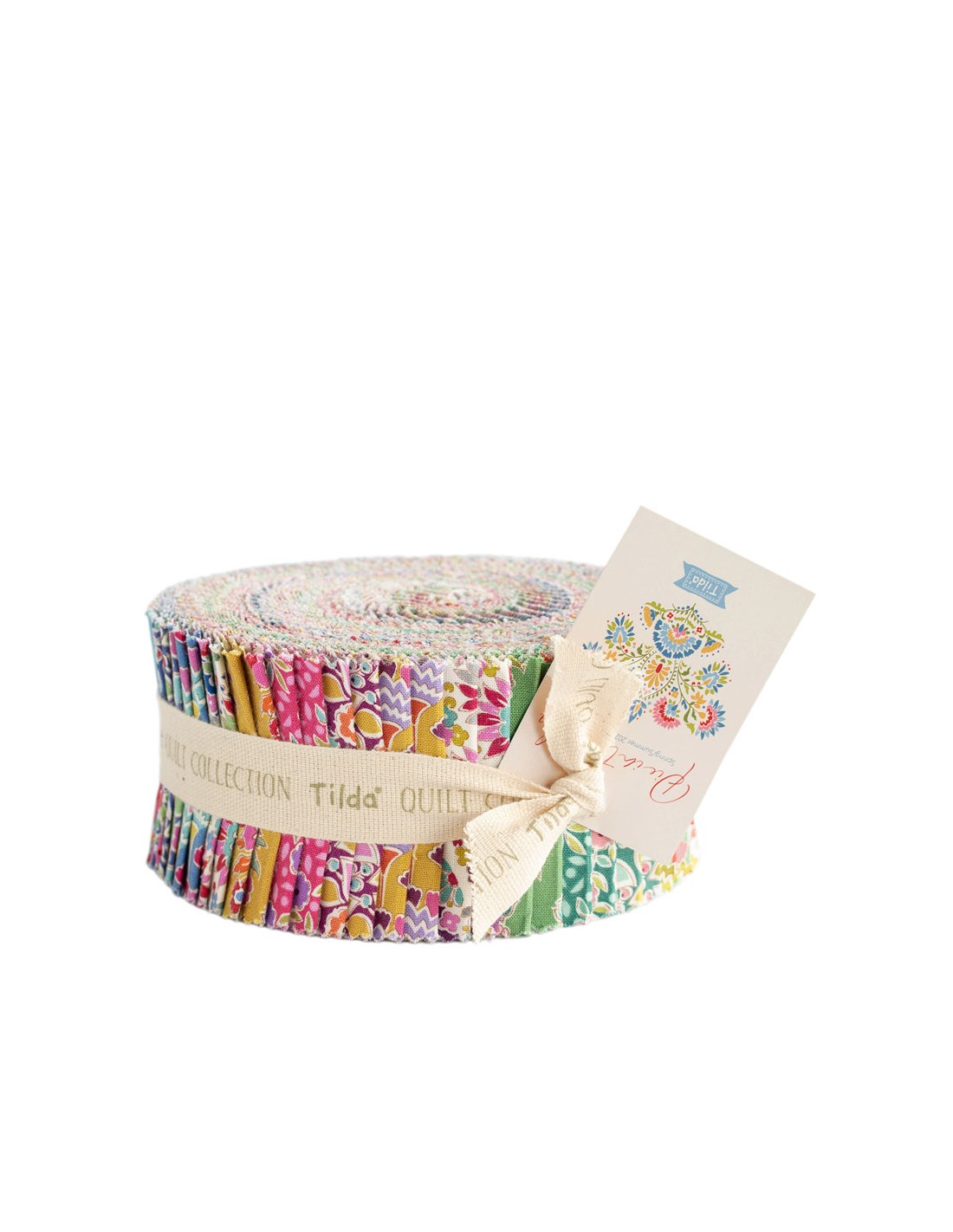 Tilda Pie in the Sky Fabric Roll, 2,5 in strips, 40 pcs 2 of each design