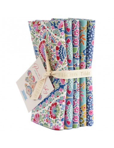 Tilda Pie in the Sky Fat Quarter Bundle 5 Tessuti Blue/Teal Tilda Fabrics - 1