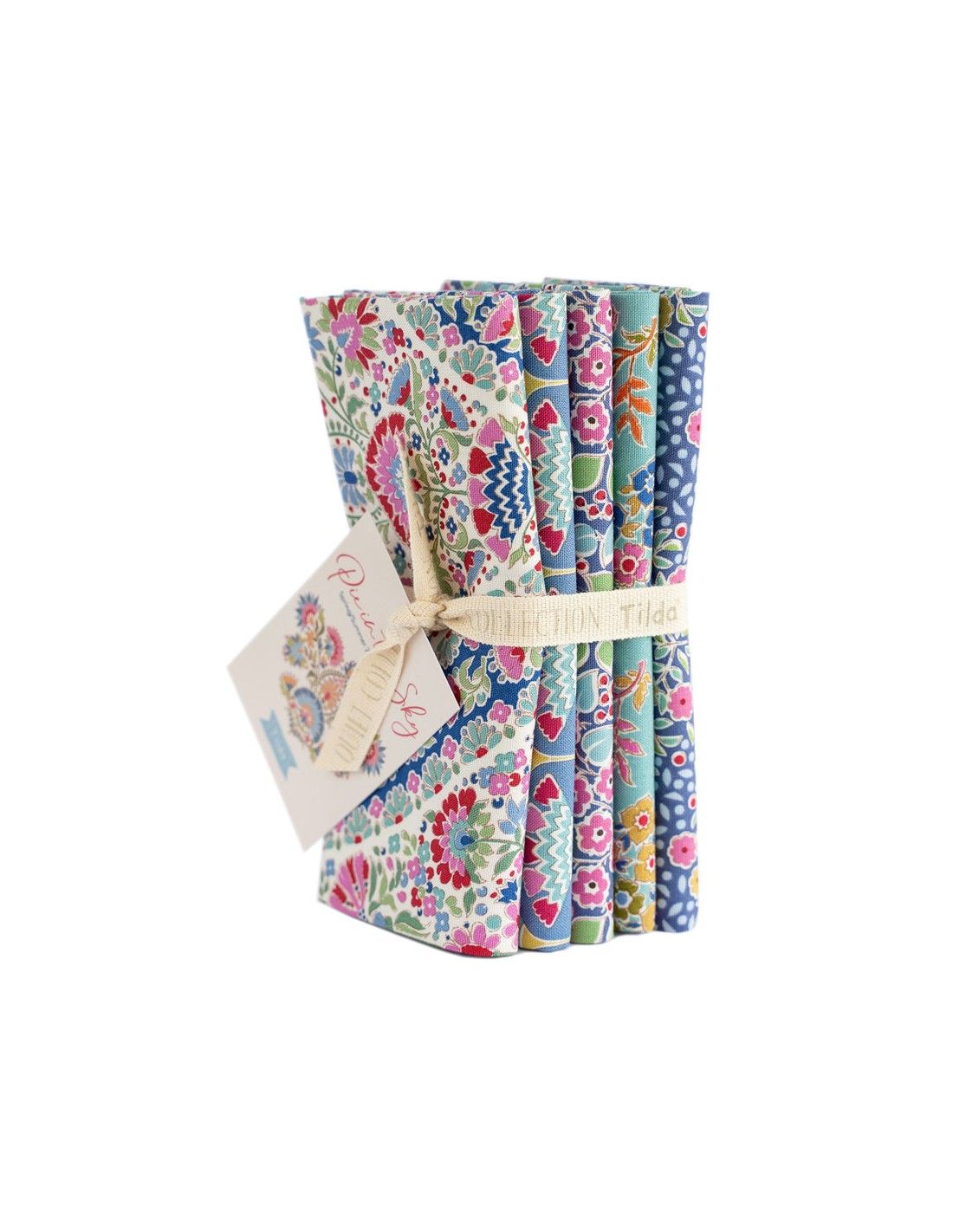 Tilda Pie in the Sky Fat Quarter Bundle 5 Tessuti Blue/Teal Tilda Pie in the Sky Fat Quarter Bundle 5 Tessuti Blue/Teal