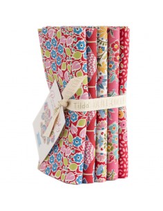 Tilda Pie in the Sky Fat Quarter Bundle 5 Tessuti Red/Pink Tilda Fabrics - 1