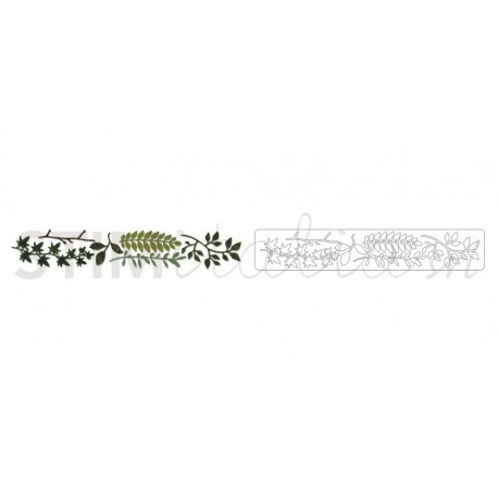 Sizzlits Decorative Strip Die Spring Greenery by Tim Holtz Sizzix - Big Shot - 1